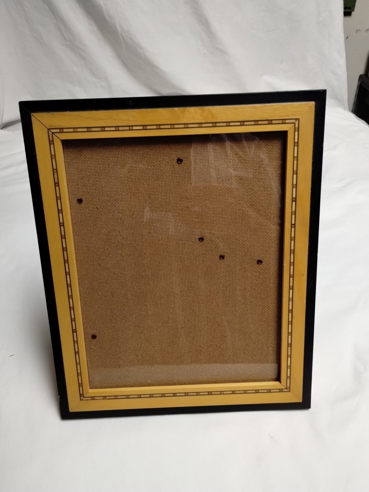 Handcrafted Inlaid Wooden Photo Frame Brown Fits 9.75 X 7.75″ Made In Thailand