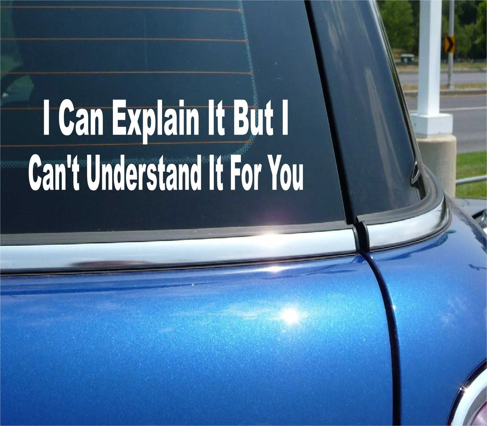 I CAN EXPLAIN IT BUT I CAN’T UNDERSTAND IT FOR YOU FUNNY DECAL BUMPER STICKER