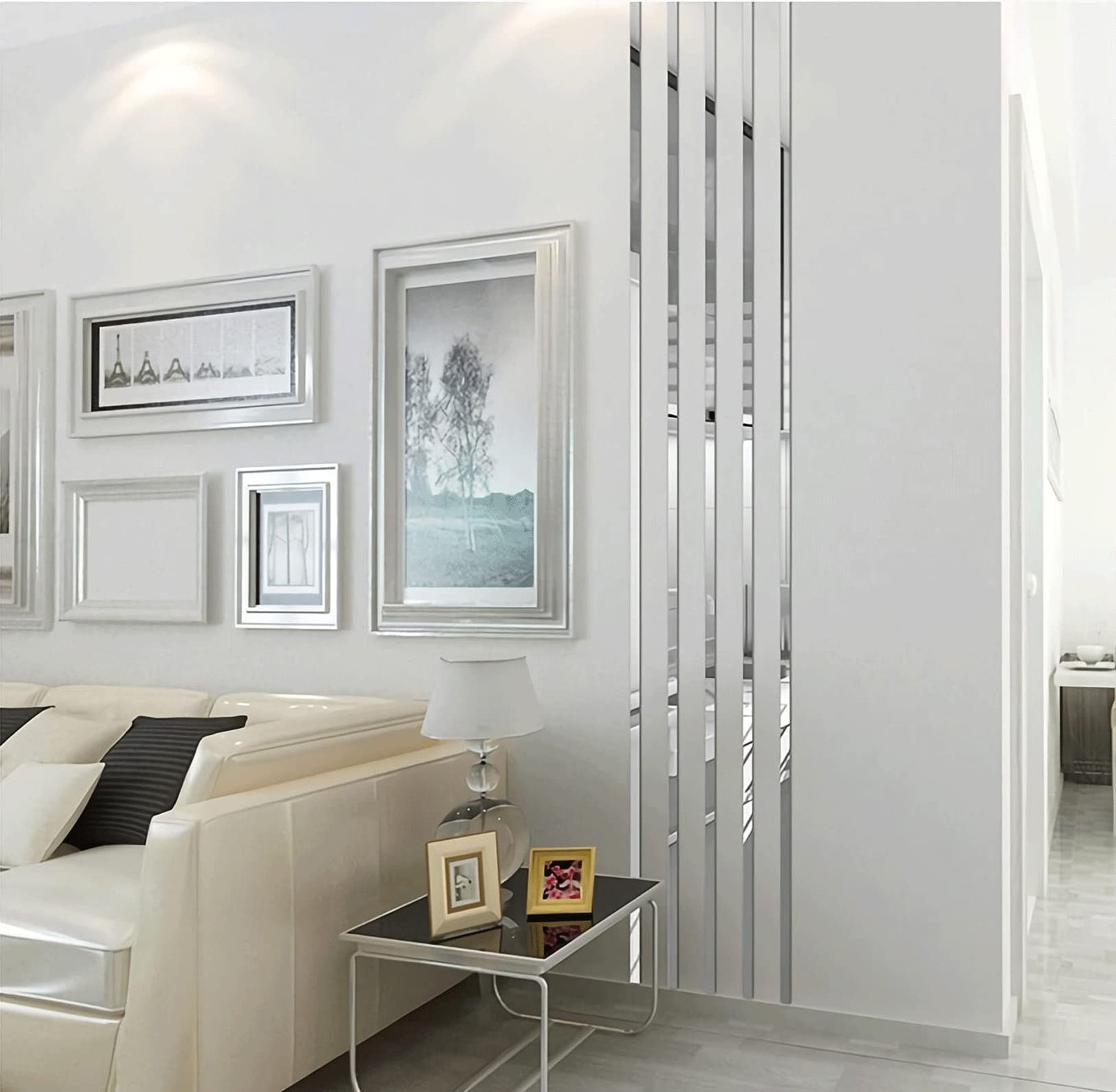 15 Pcs Mirror Wall Stickers, -Adhesive Acrylic Mirror Tiles, Removable Decals…