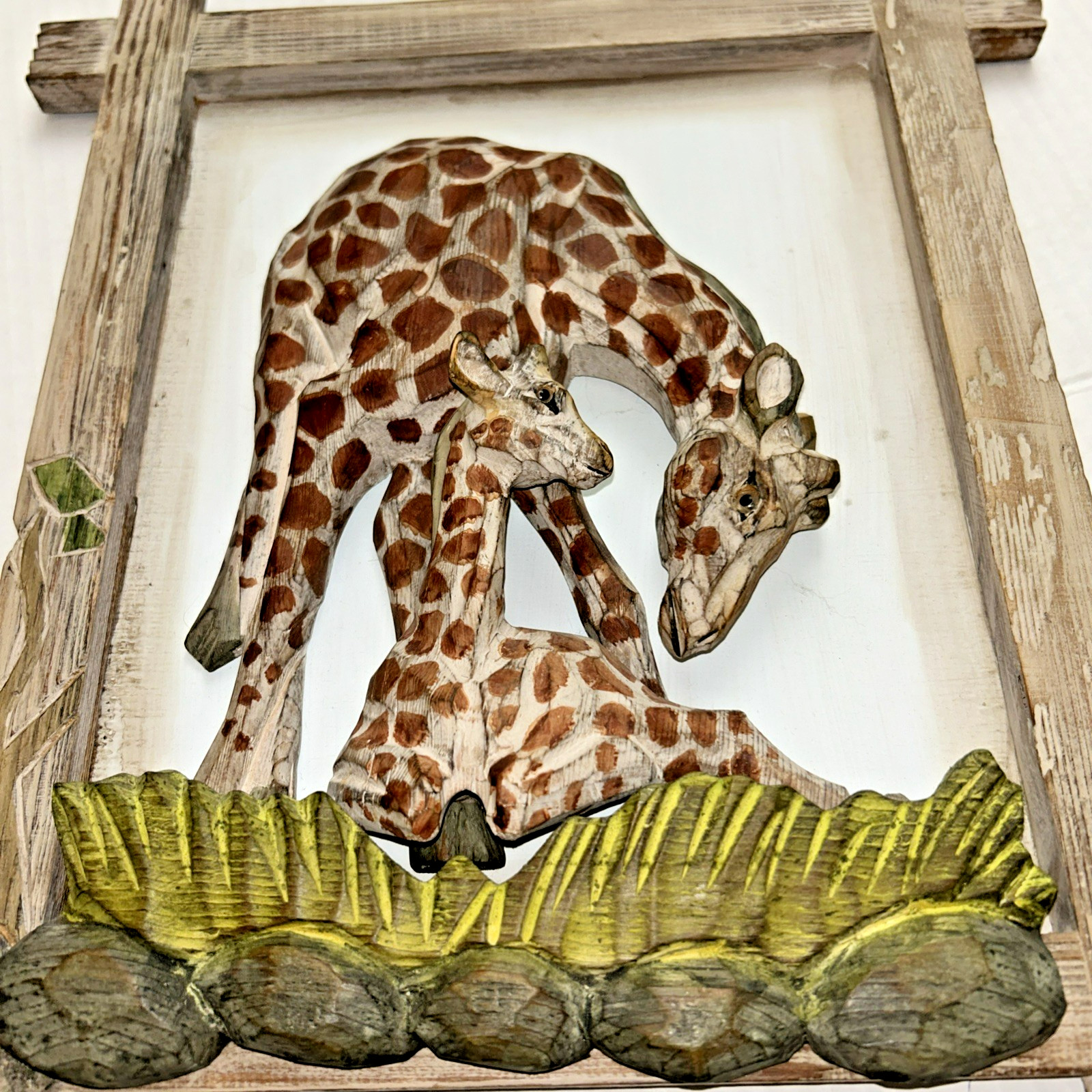 Giraffe & Her Baby Hanging 3D Wall Decor 12×14 Baby Room