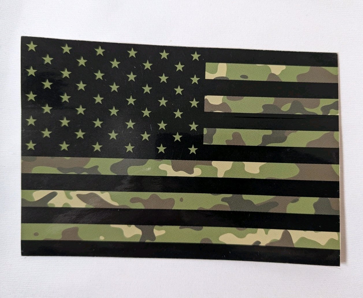 Vinyl Sticker Camouflage American Flag 4×6