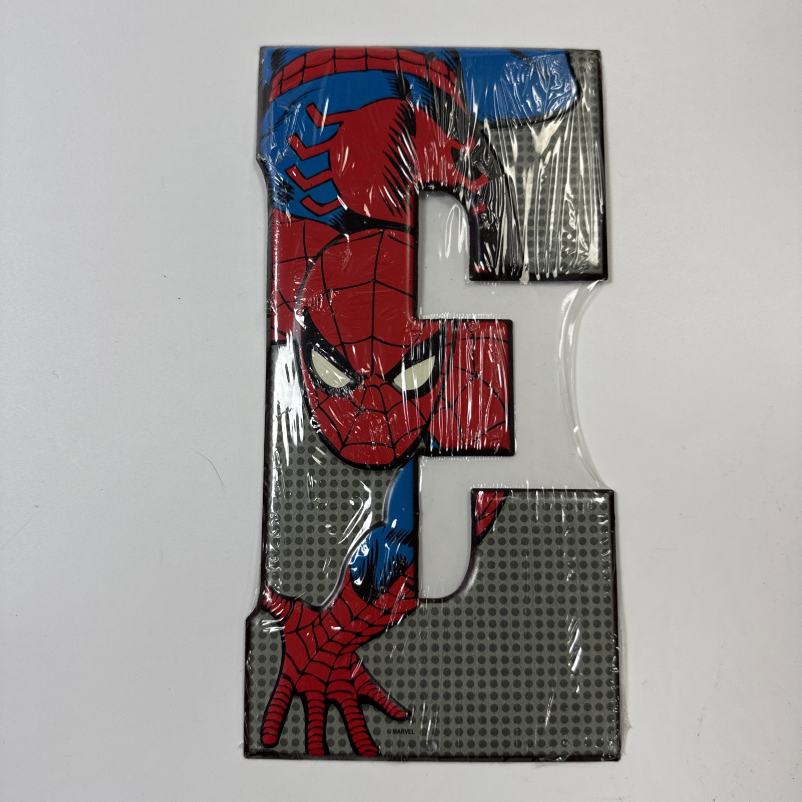 Marvel MCU Decor Wall Sign Dimensional Letter E Metal Tin Superhero Spider-Man