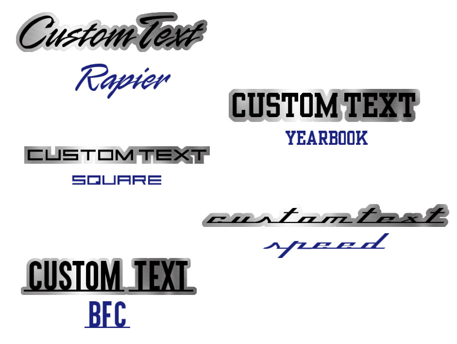 Custom Car Emblem Engraved Badge Racing Custom Text Name Car Truck accessories