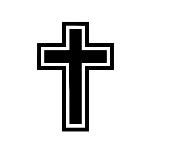 Cross Vinyl Die Cut Decal Sticker – Jesus Christ Christian Religious God Church