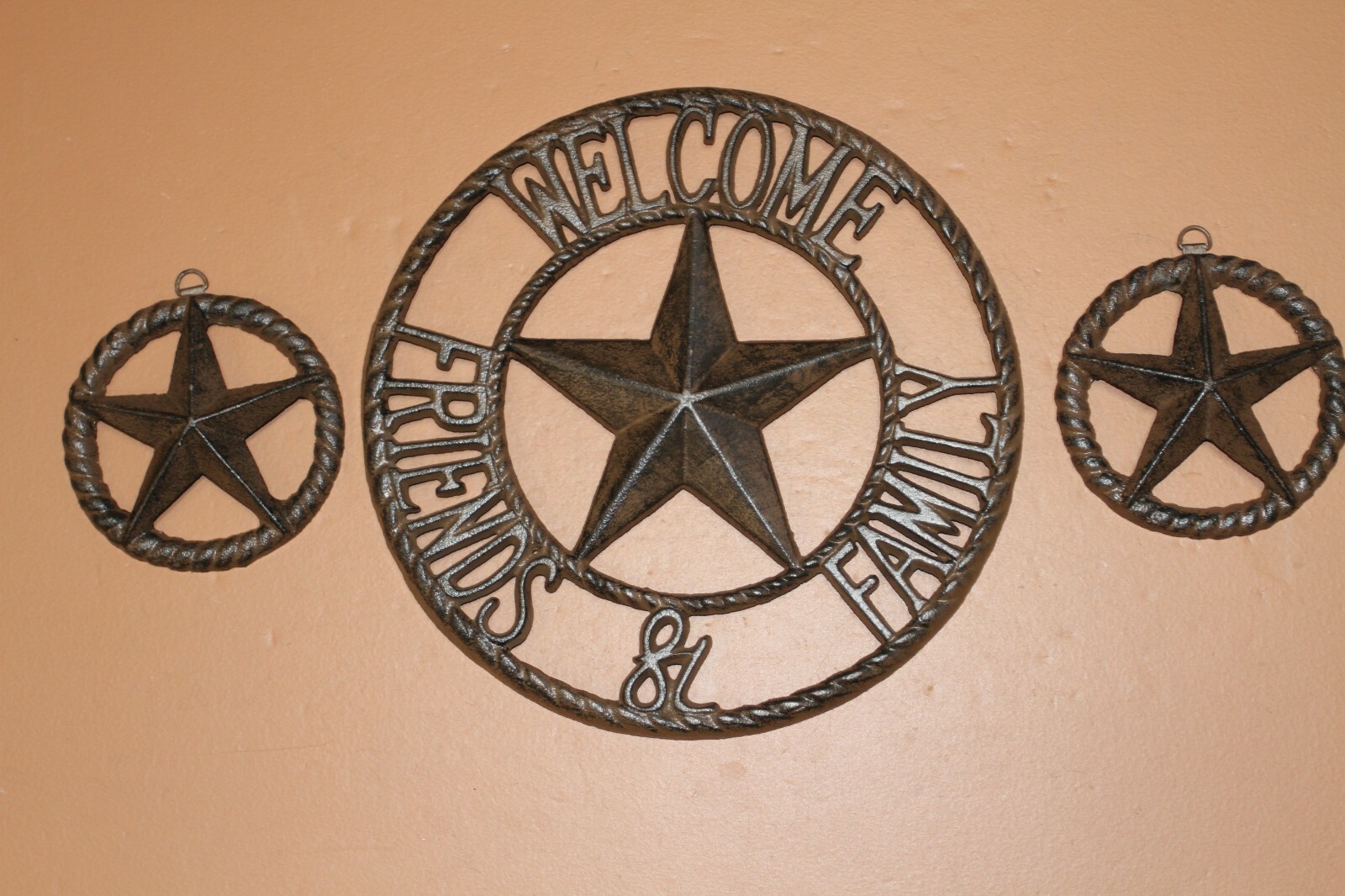 Mothers Day Gift Unique Western American Welcome Friends Family Plaque Set
