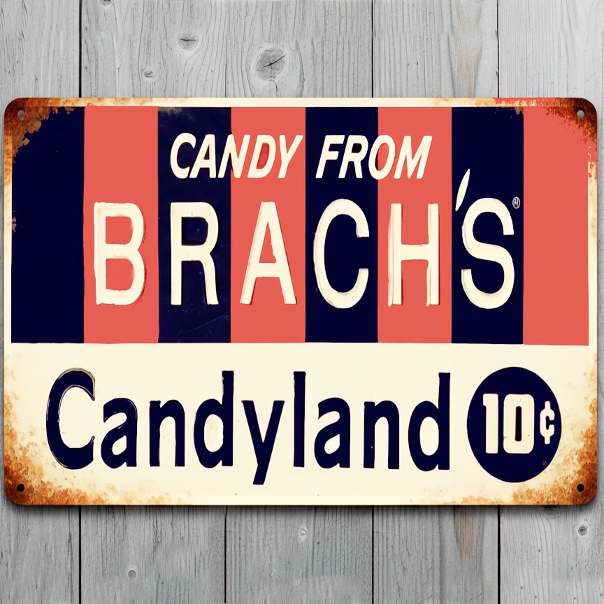 Brach’s Candyland Ten Cents 8 x 12 Vintage Novelty Metal Sign Made In USA New!