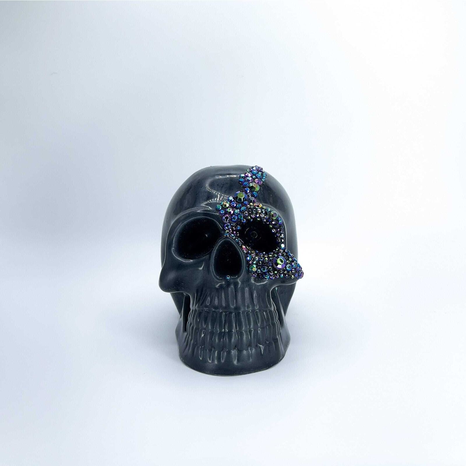Skull Art Decor: Handmade Limited Edition One-of-One Home Decor (Moody Onyx)