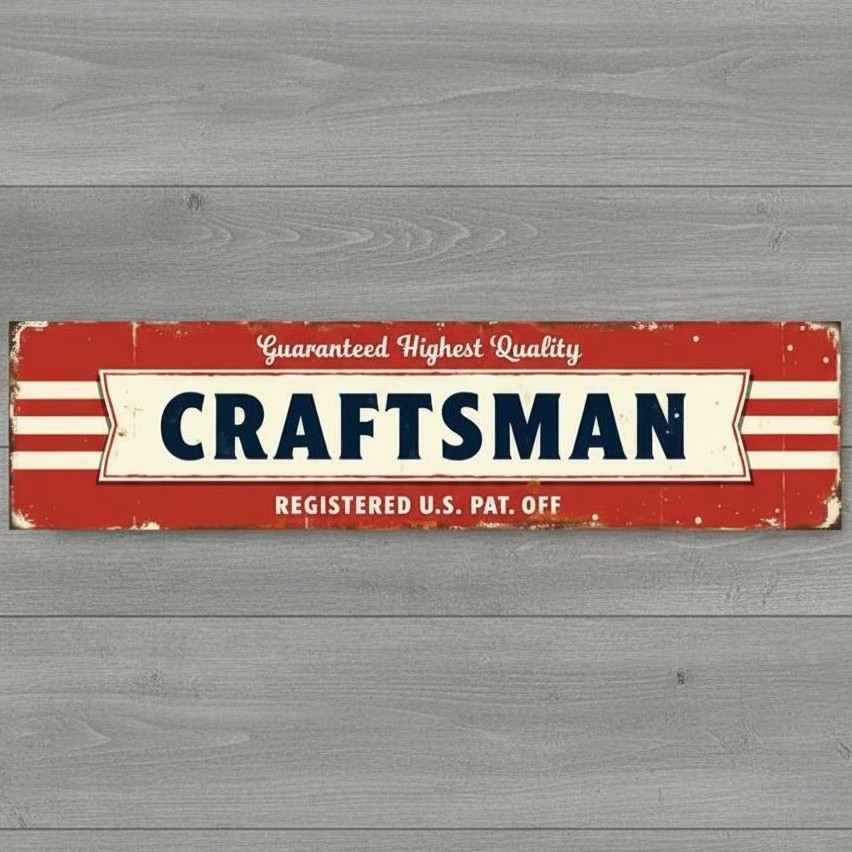 Craftsman 18″ x 4″ Vintage Novelty Metal Sign Made In The USA New!