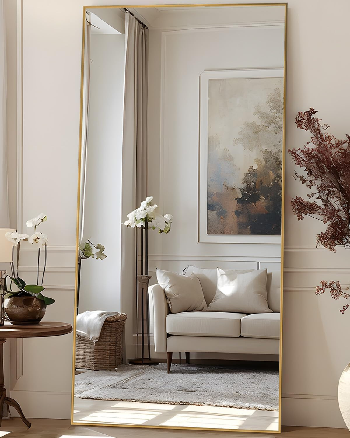 Glamorous 83″ Gold Full Length Freestanding Mirror for Any Room