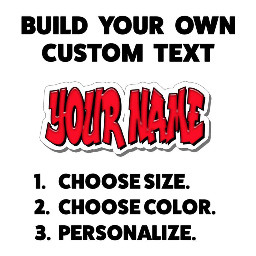 Custom Personalized Vinyl Graffiti Name Decal Sticker Car RED or YOUR CHOICE