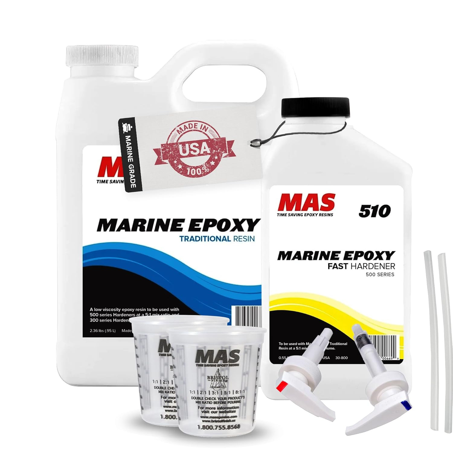 Epoxies Marine Epoxy Resin Kit (38.4 Oz, Fast) 5:1 Total High Performance Resin