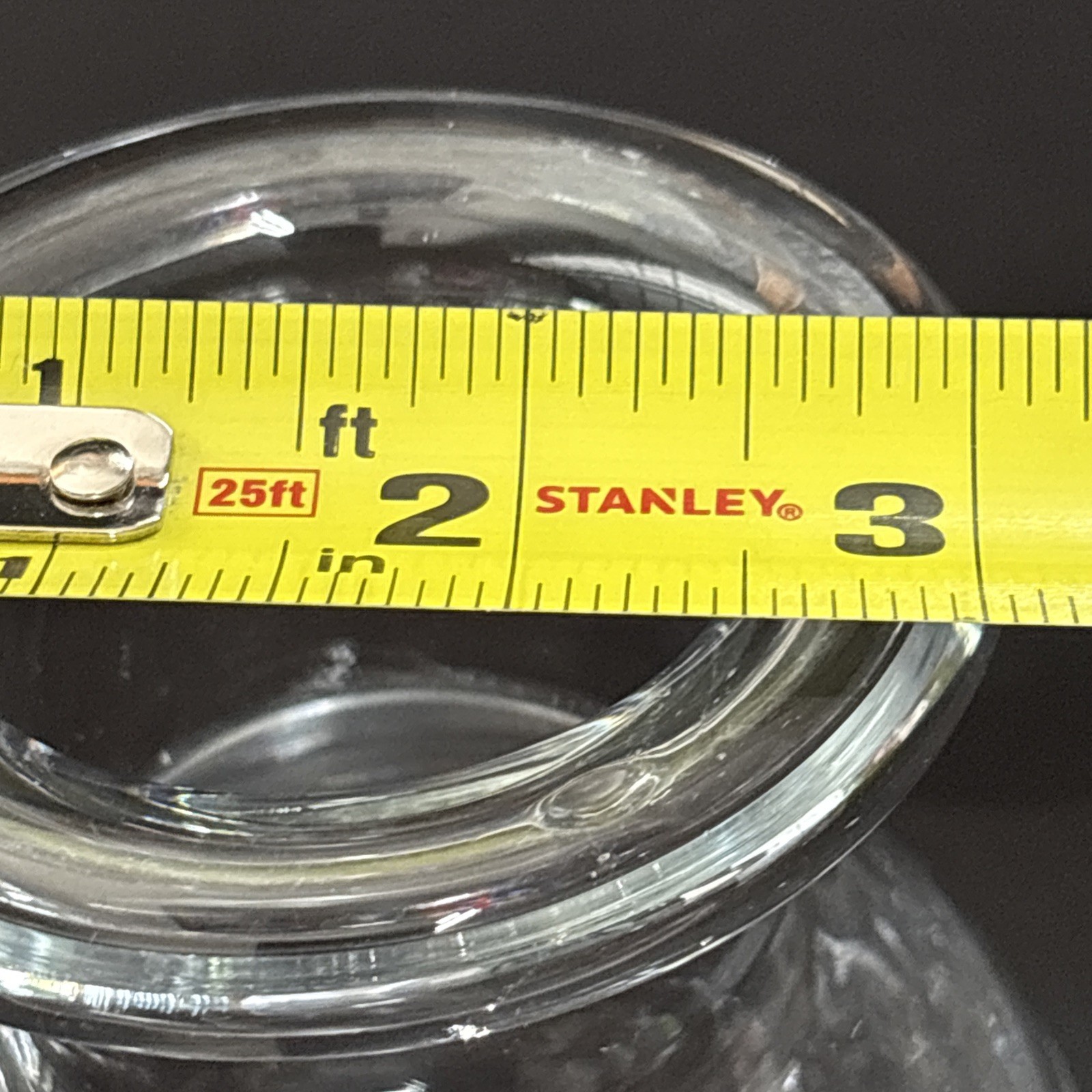 Vintage Clear Glass Bud Vase Rolled Rim Bulbous Round Mini Vase 4-1/2” Tall