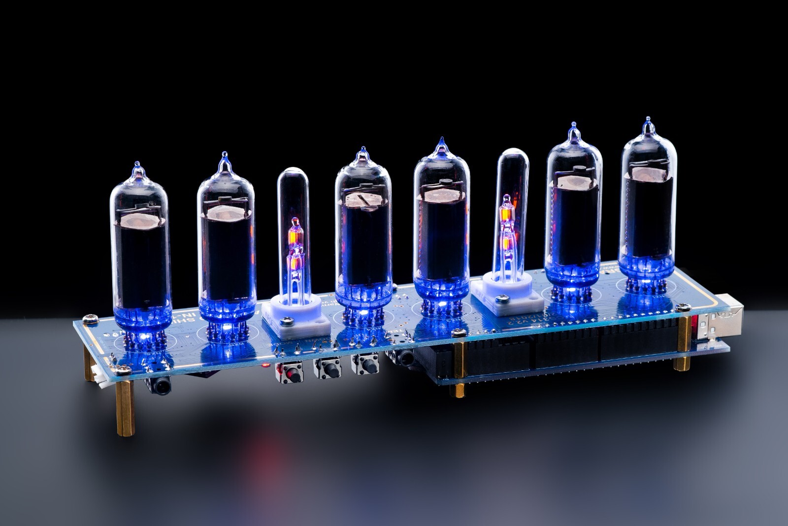 IN-8 Shield Nixie Clock with Sockets, Dots and options with Expedited shipping