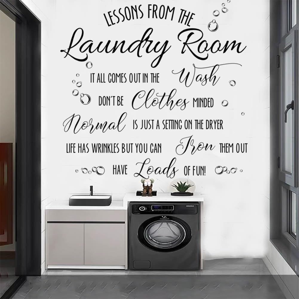 Laundry Room Decal Quote Lessons from The Laundry Room Wall Sticker Vinyl Wal…