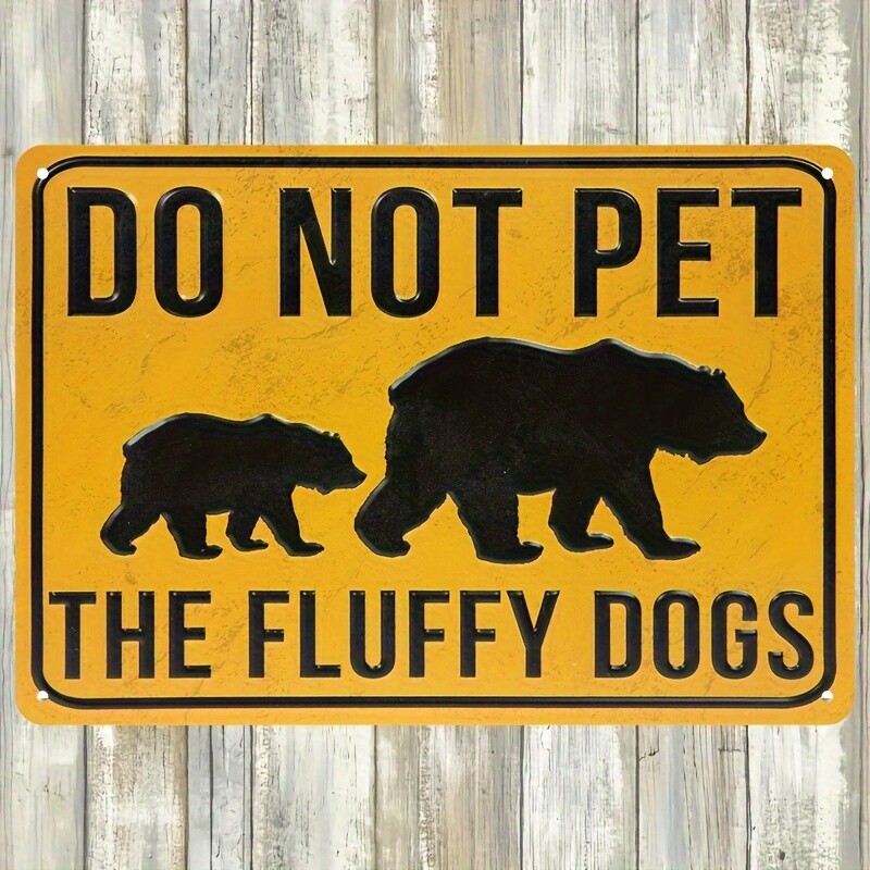 [Vintage Country Bear Sign] 12×8 Inches Vintage Country Bear Cabin Aluminum Meta