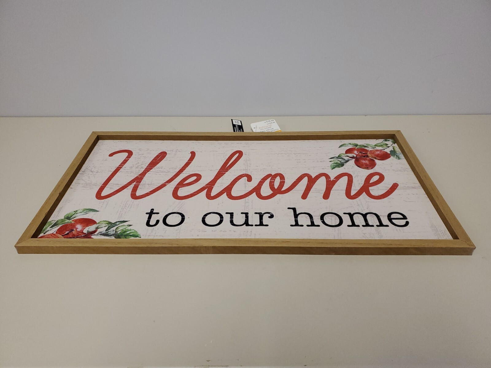 Ashland Welcome to Our Home Wall Sign Apples – 24 x 13 x .5 In Tall Autumn