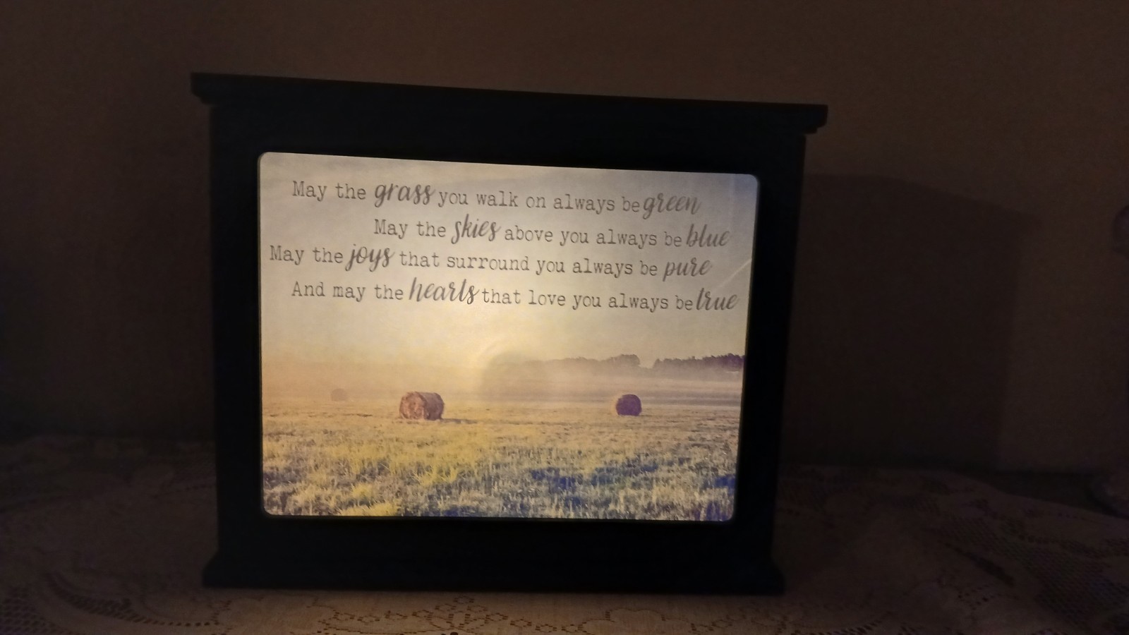 Inspirational Light Up Box Picture for Women, Men, Positive Office Home Decor
