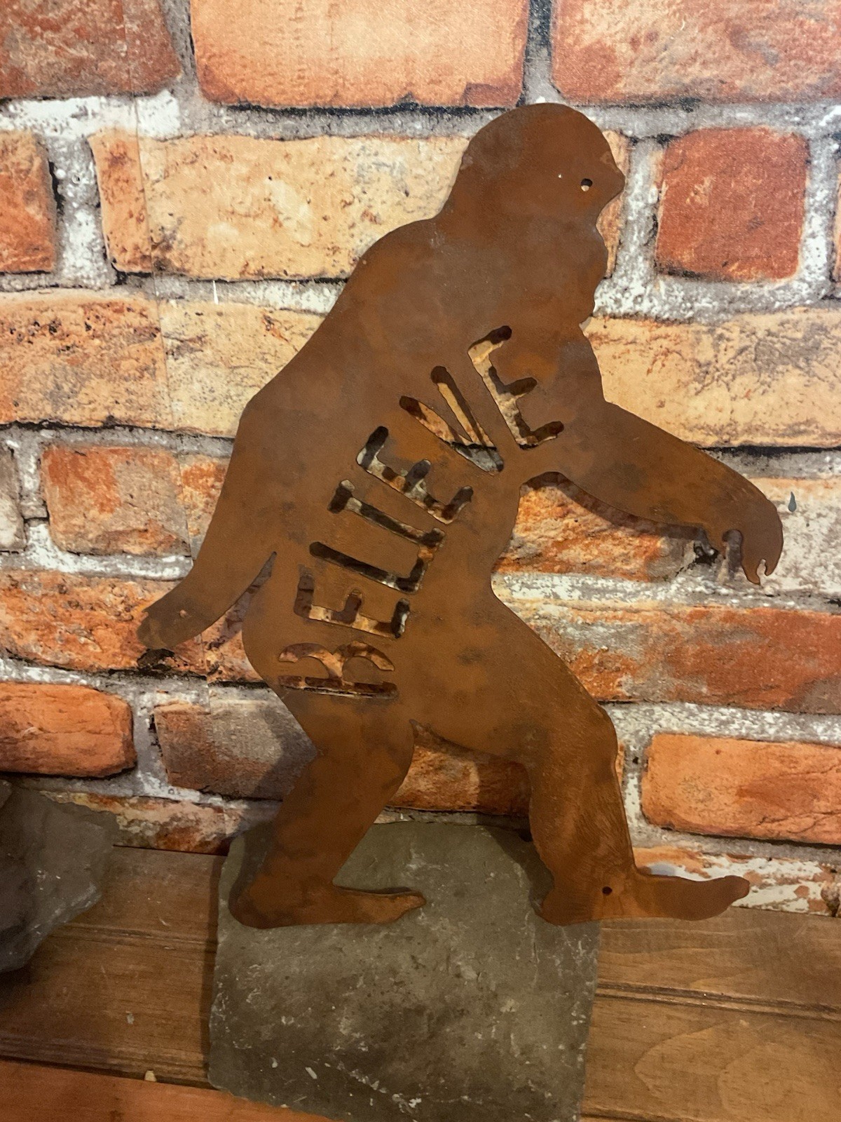 14″X10″ Rusted “Bigfoot/Believe” Steel Sign…Made/USA…Ships Free!