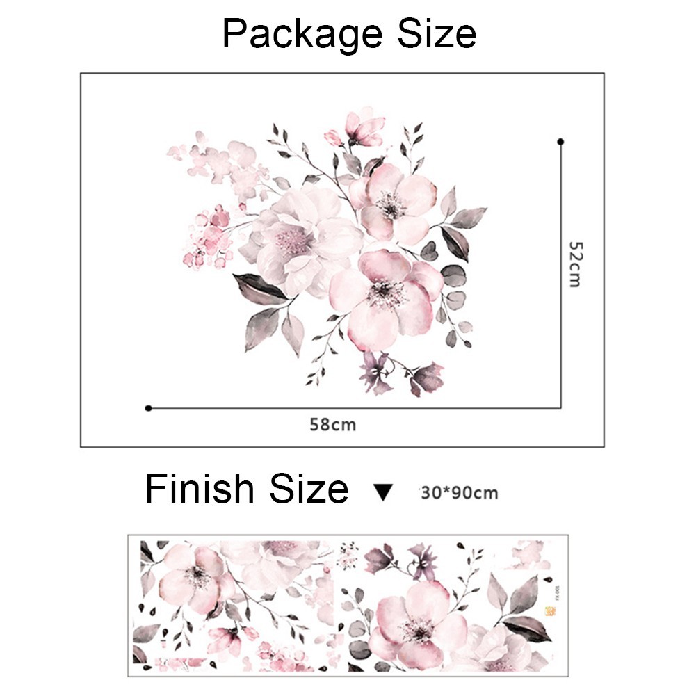 Accessories Sticker Decals Decor Decoration Flower Home Living Room Pink