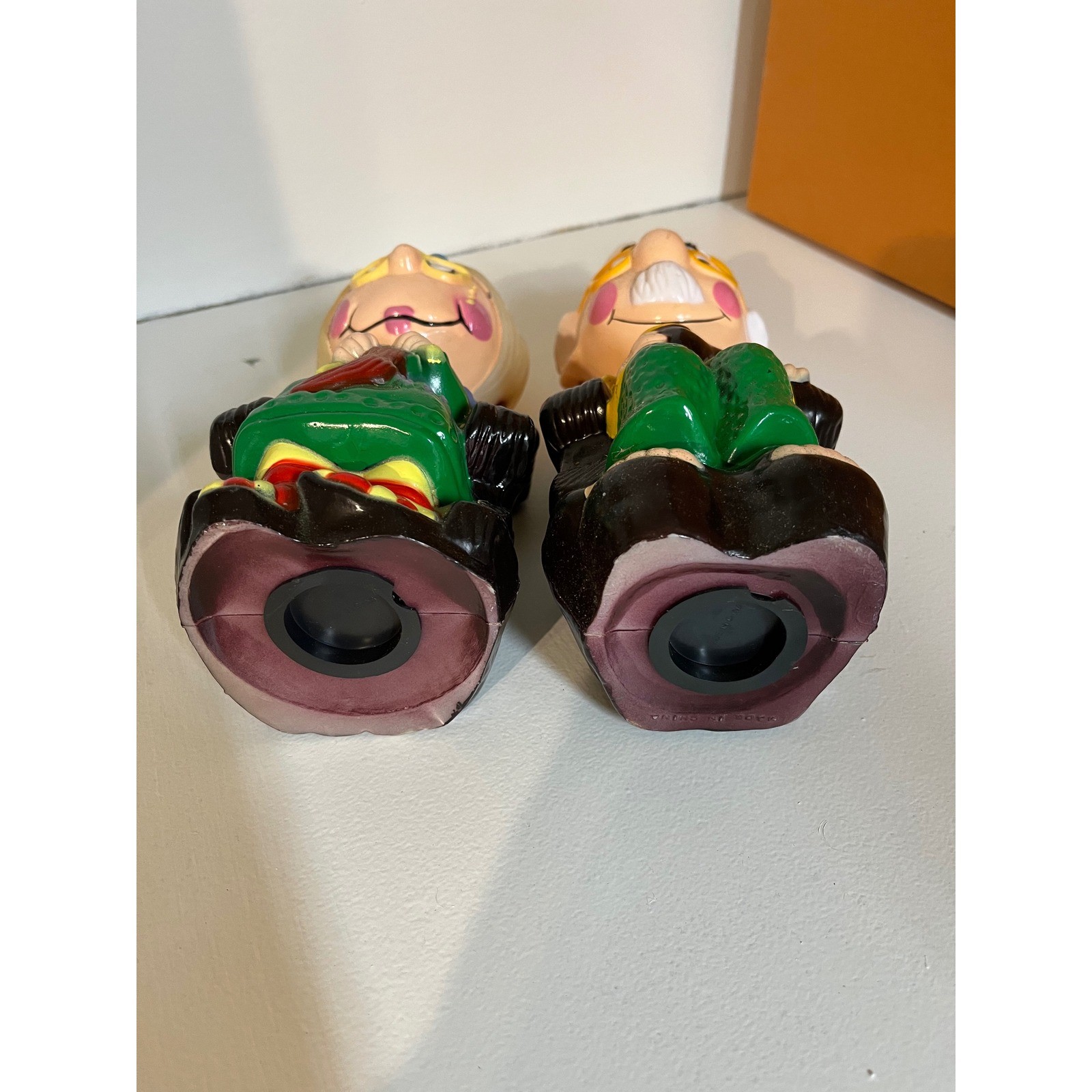 Charming Vintage Grandparents Piggy Bank Set Couple Novelty Coin Bank Decor