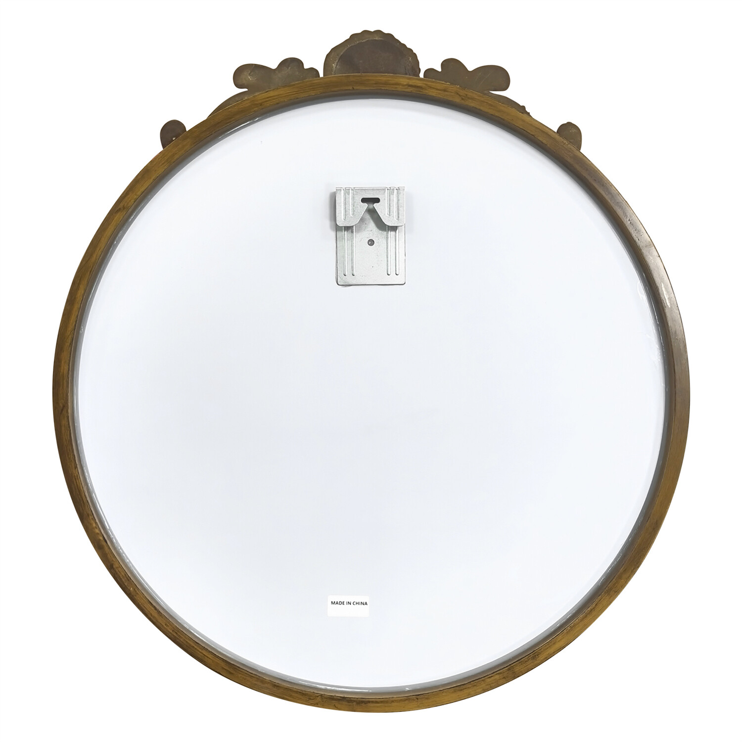 4 Sizes Baroque Round Wall Glass Mirror Top 3D Embossed Back Framed Art Decor