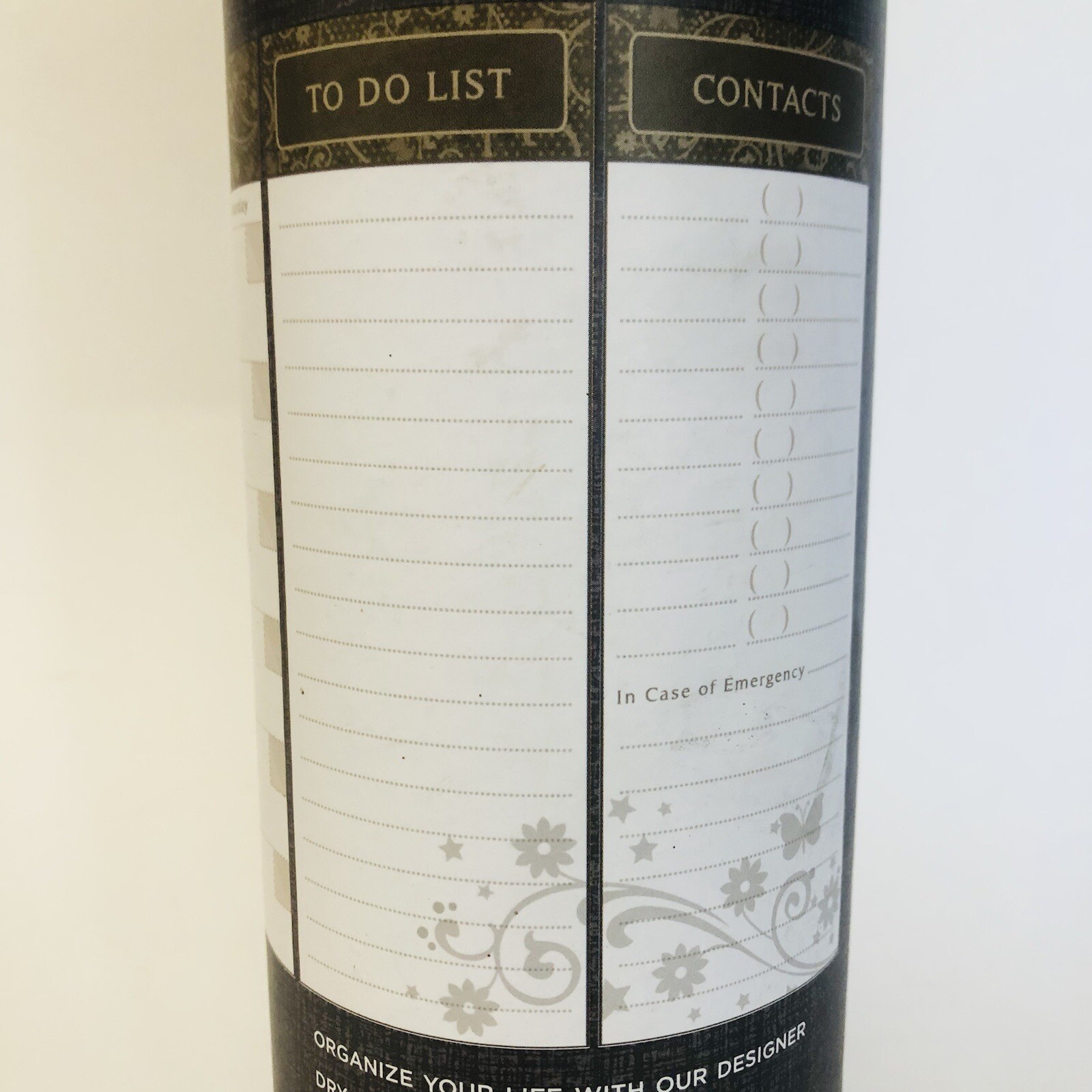 DCWV Decal Wall Art Organizer Calendar Notes , Peel-Stick Dry Erase, Brown