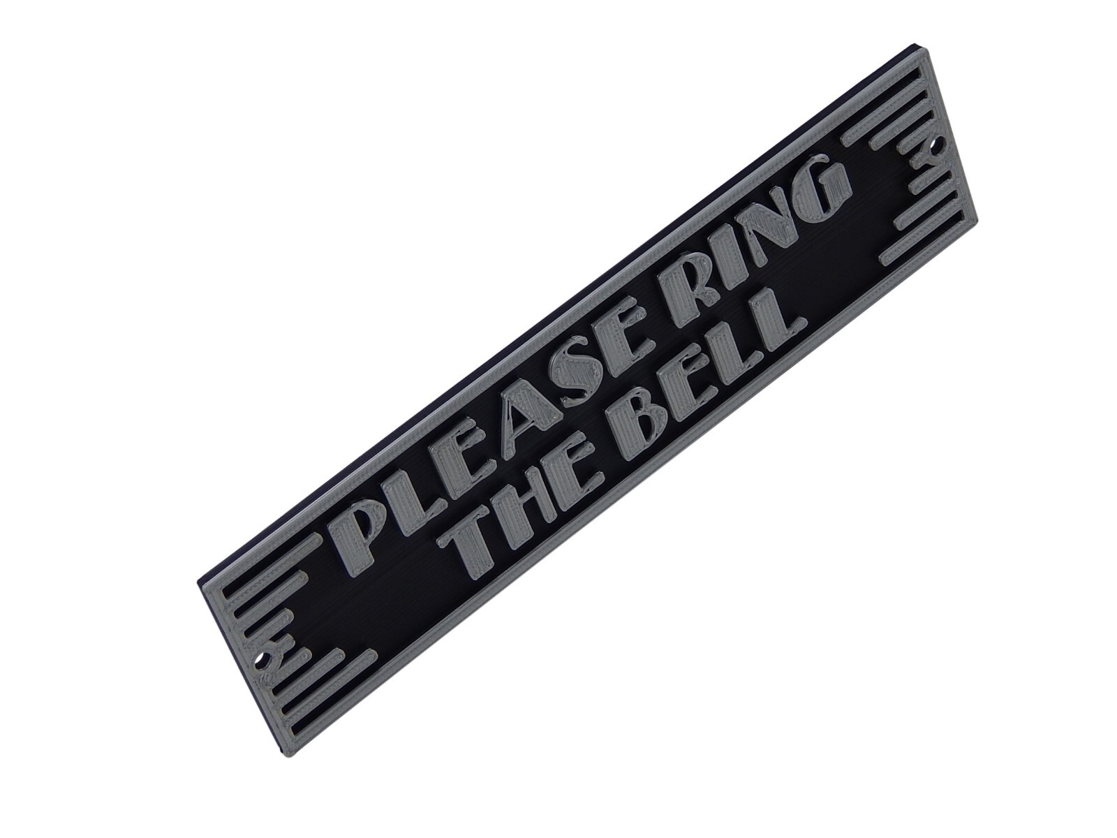 Plastic Please Ring The Bell Art Deco Style Sign Office Home Décor Wall Plaque