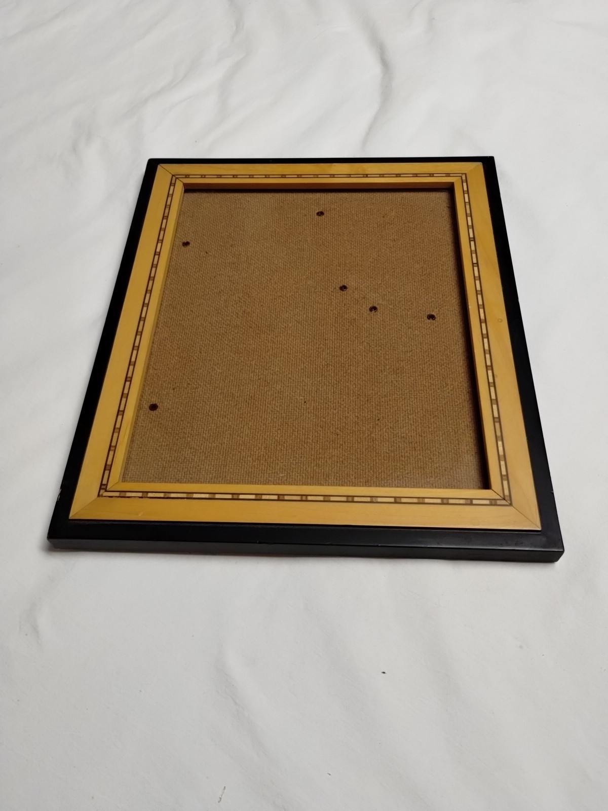 Handcrafted Inlaid Wooden Photo Frame Brown Fits 9.75 X 7.75″ Made In Thailand