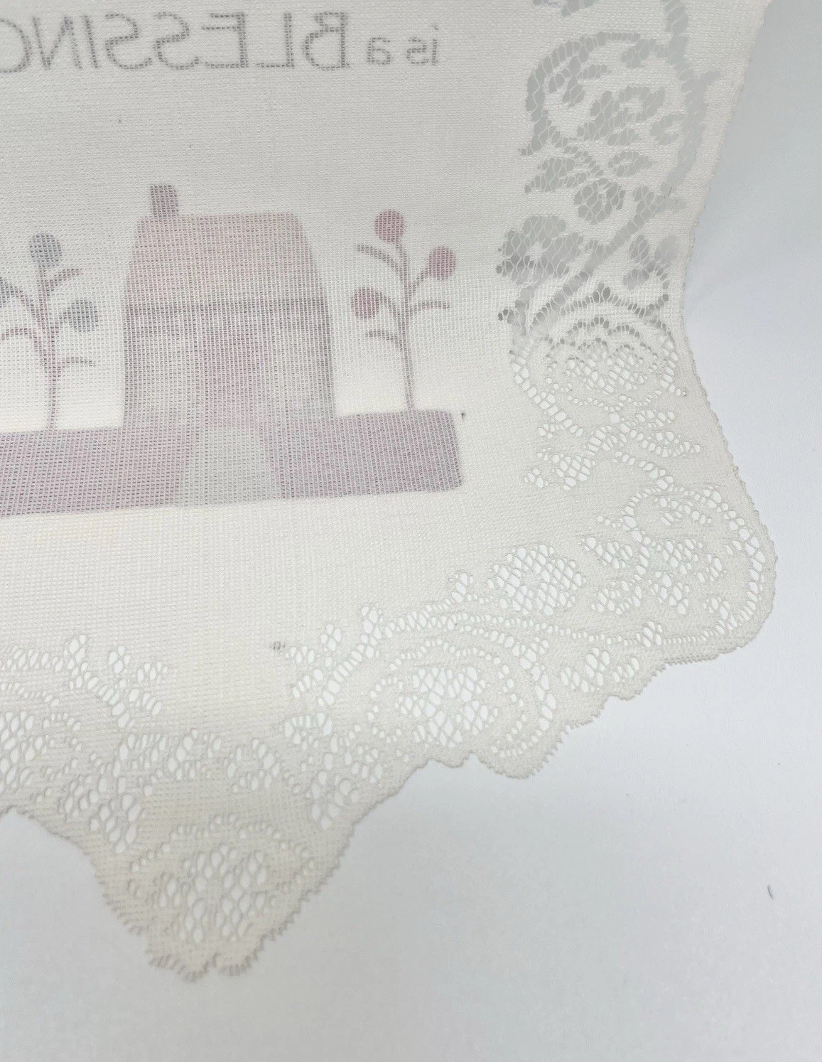 Vintage Lace Home Family Blessing Religious Wall Hanging Country Primitive
