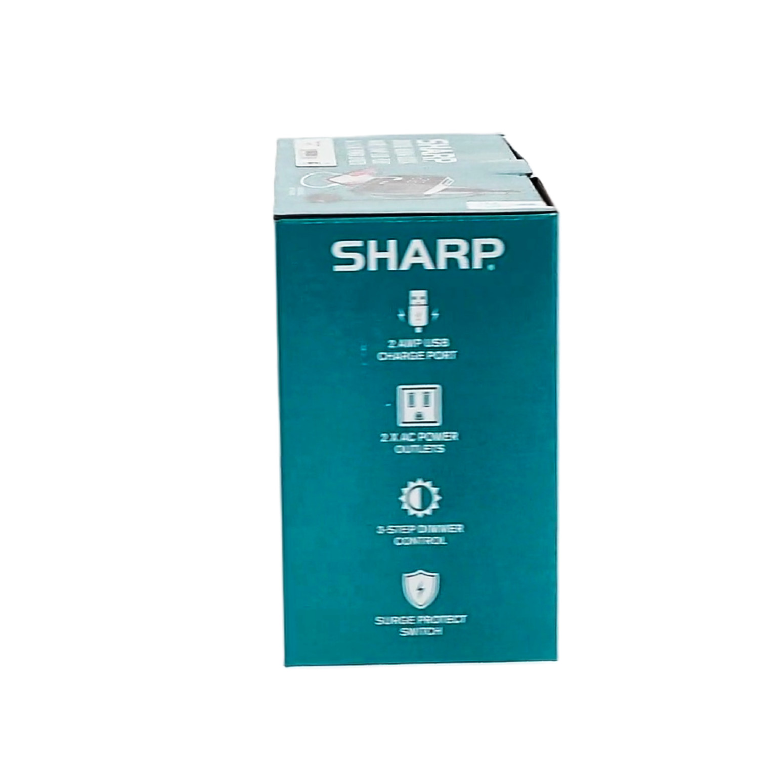 SHARP LED Digital Alarm Clock, 2 AMP fast Charge USB Ports & 2 AC Power Outlets