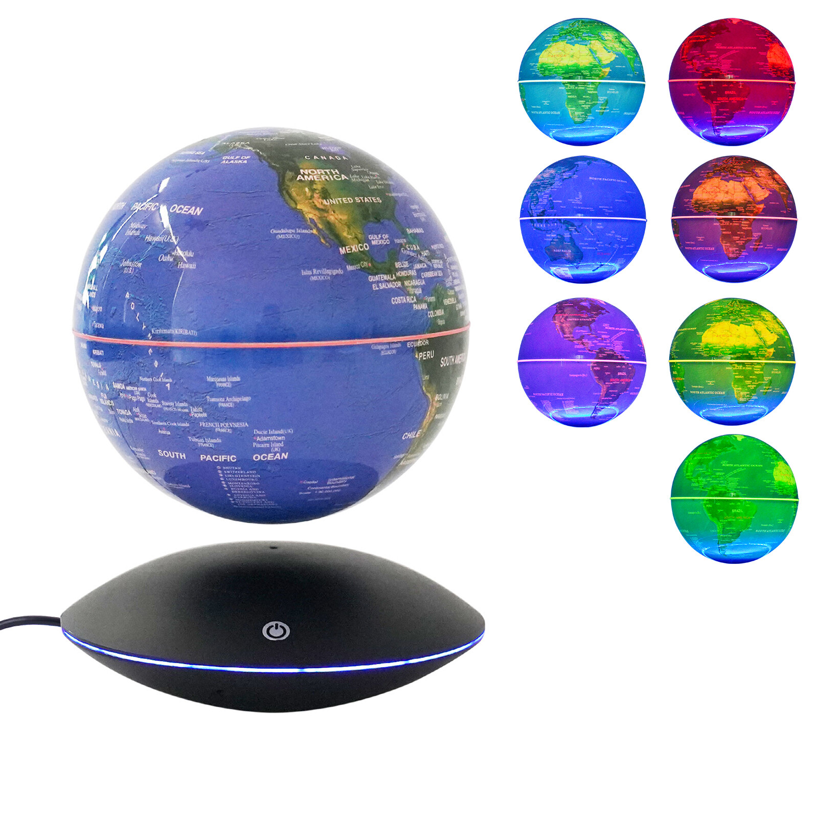 Magnetic Levitation Floating Globe Light LED World Map Rotating Night Lamp NEW