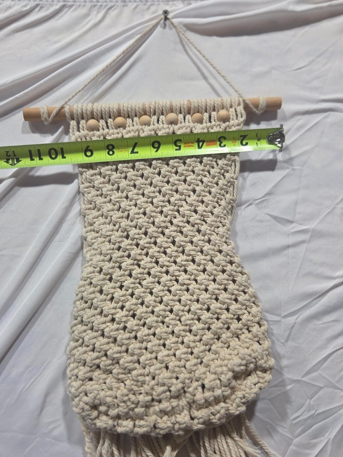 Macrame Wall Hanging Tapestry Storage Pocket Woven Tapestry for Bedroom Home