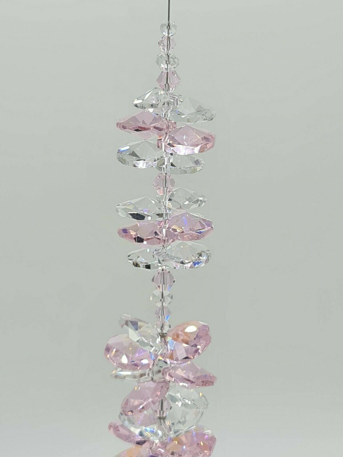 Mum Angel Wing Heart Crystal Suncatcher gift, ass colors hanging rainbow prisms