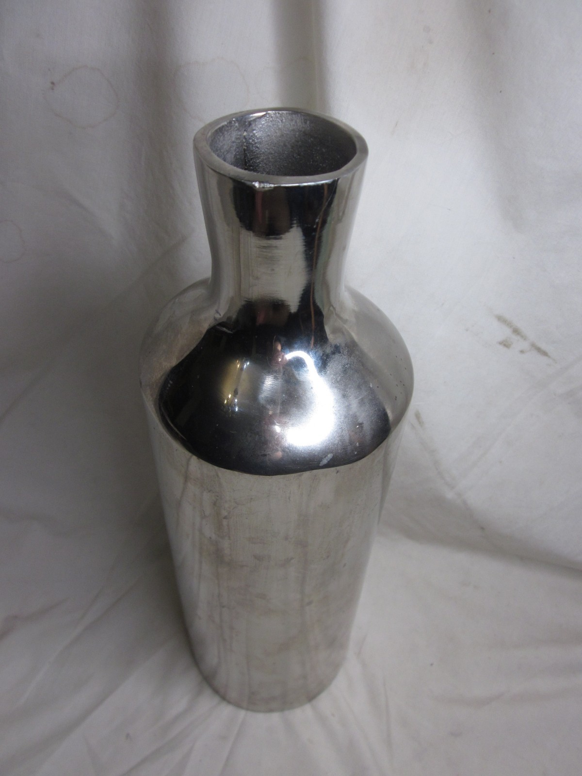 large metal vase 16″ reflective modern contemporary decorative flower home decor