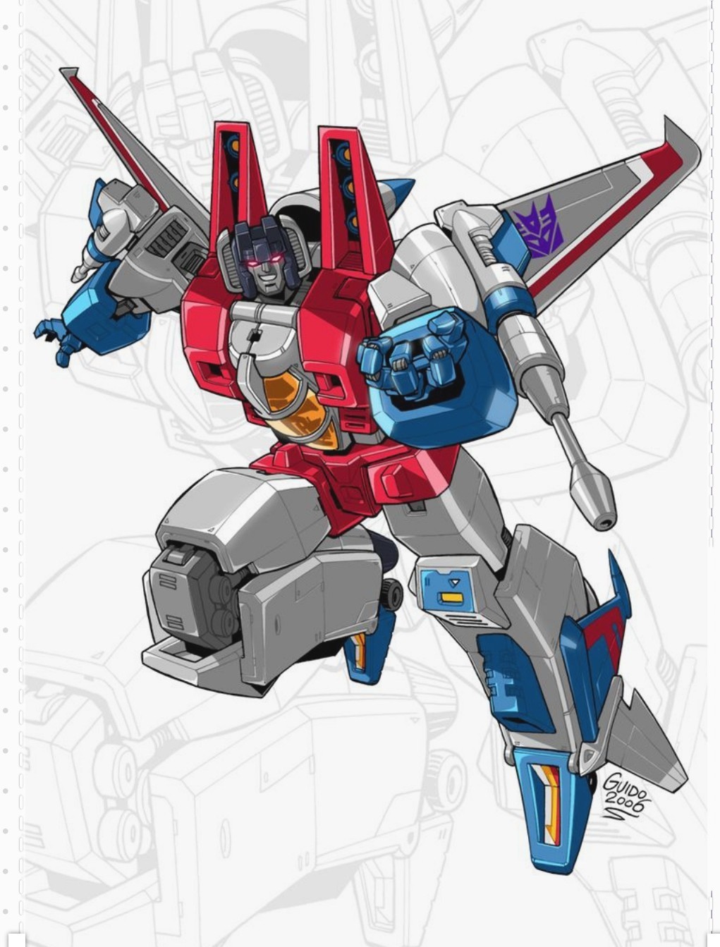 TRANSFORMERS STARSCREAM VYNIL STICKER