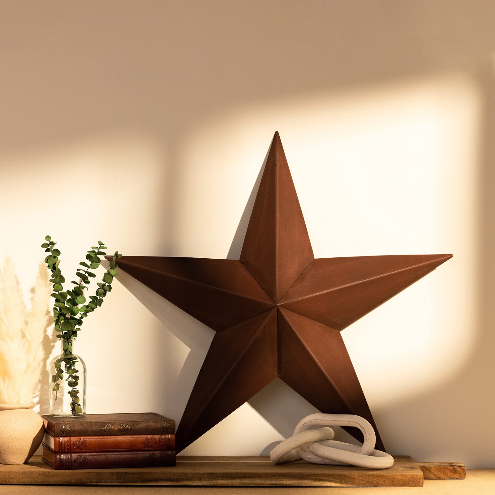 Metal Barn Star, Burgundy