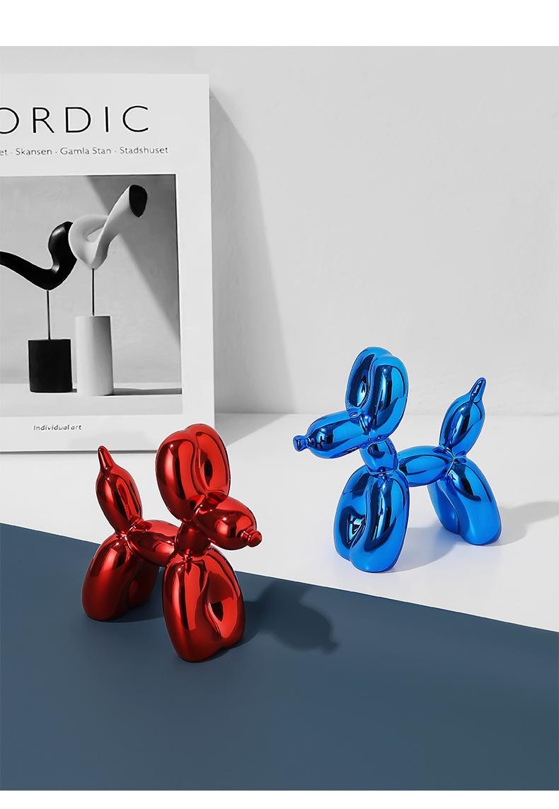 10cm 17cm Nordic Balloon Dog Sculpture Resin Animal Toy Statue Sculptures Figuri