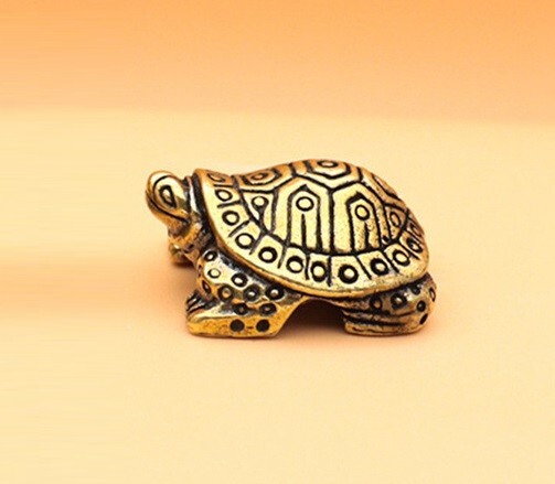 Brass Tortoise Animal Statue Small Sculpture Tabletop Figurine Home Decor Gifts