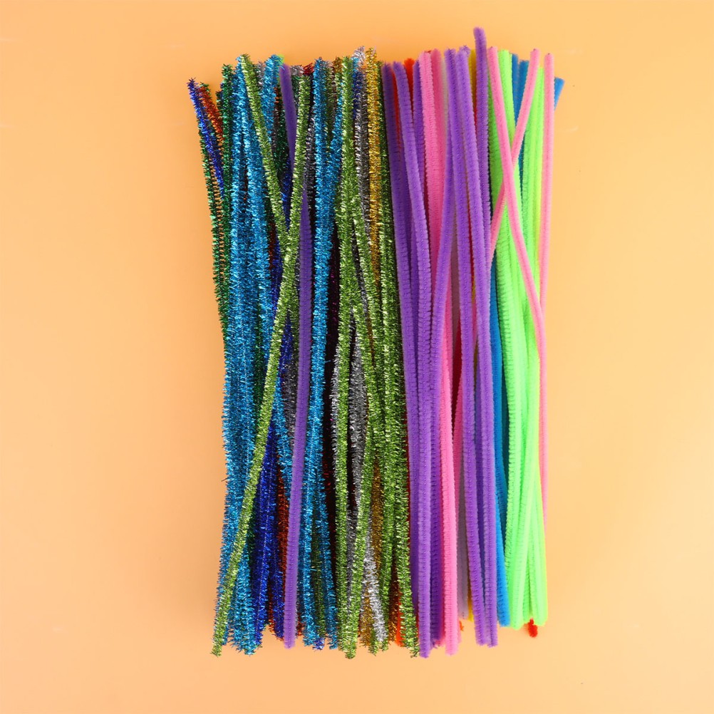 200Pcs Assorted Color Durable Bendable Sticks Toy for Creative Building Craft