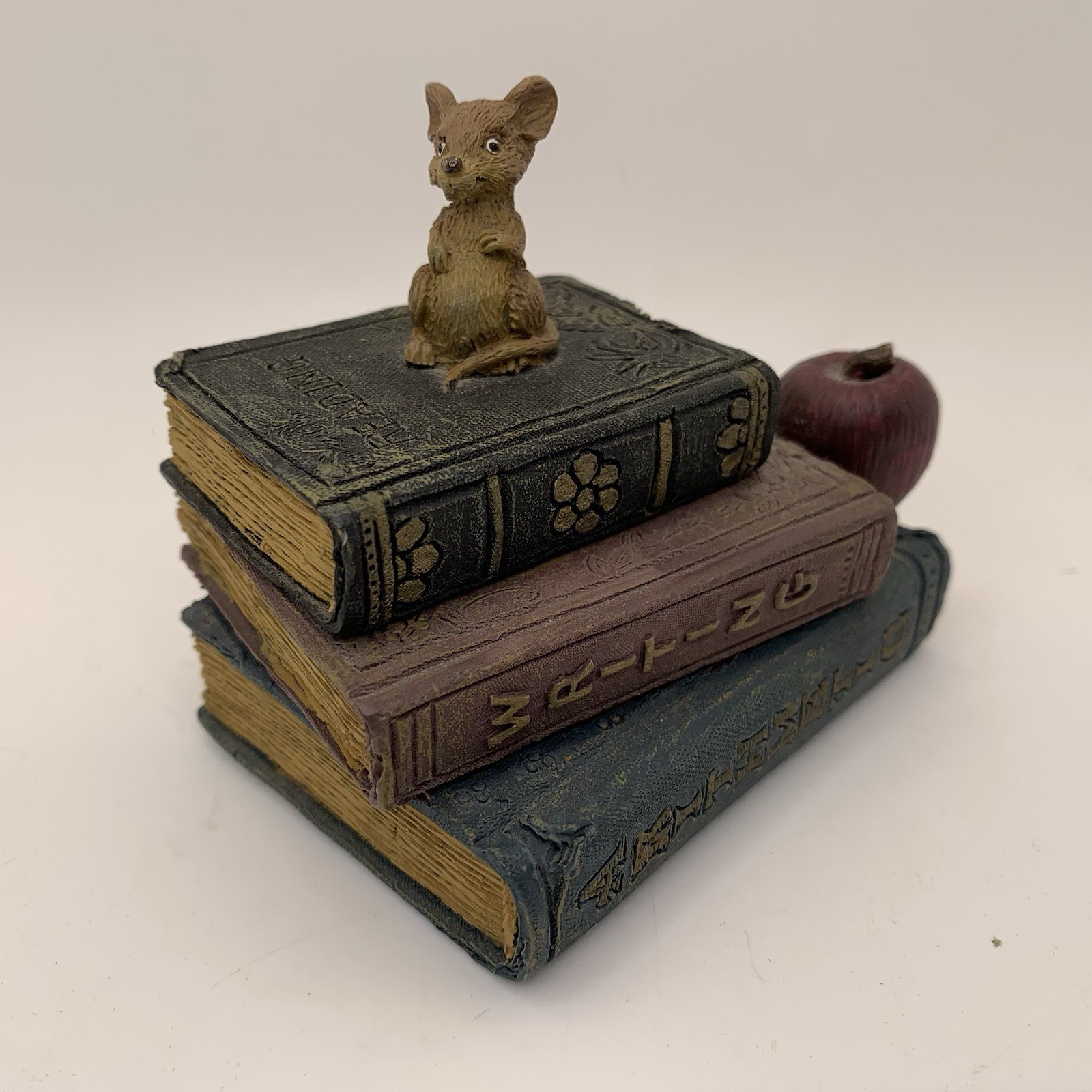Vintage Mouse On Books Keepsake Urn Box Small Teacher Librarian