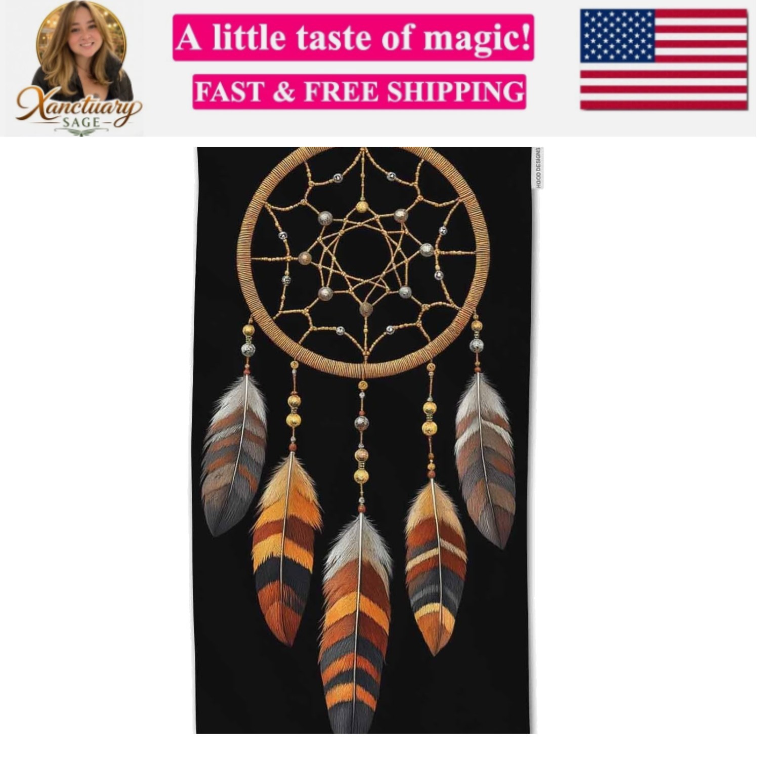 Dreamcatcher Hand Towels Embroidery Tribal Dream Catcher Boho American Talism…