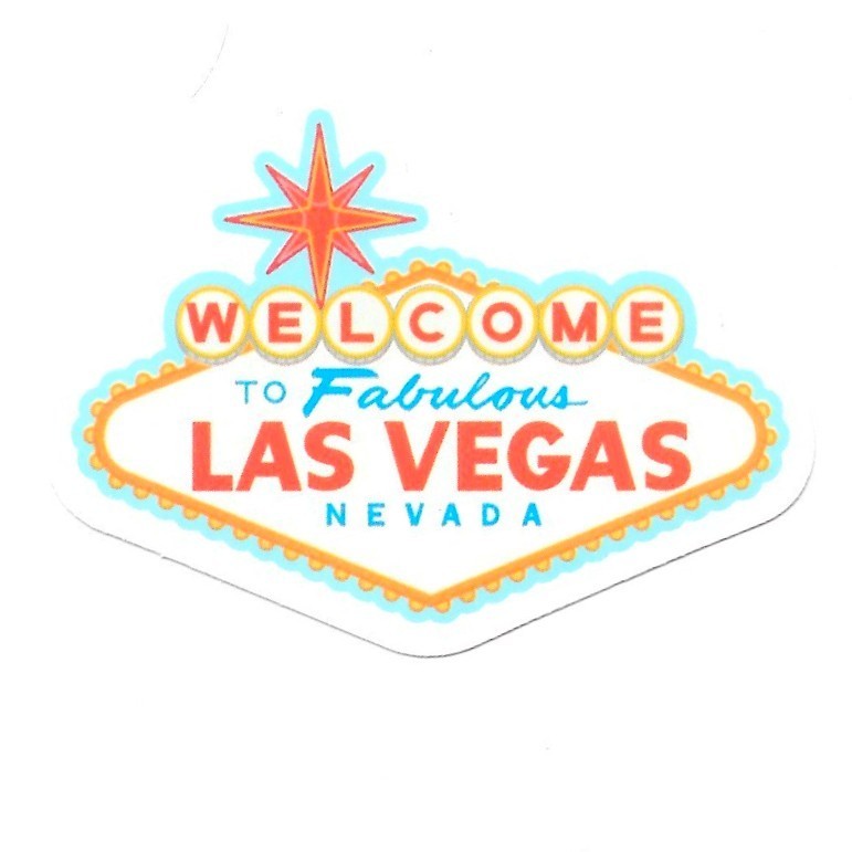 Las Vegas Vinyl Sticker Welcome To Fabulous Las Vegas Nevada Souvenir Gift