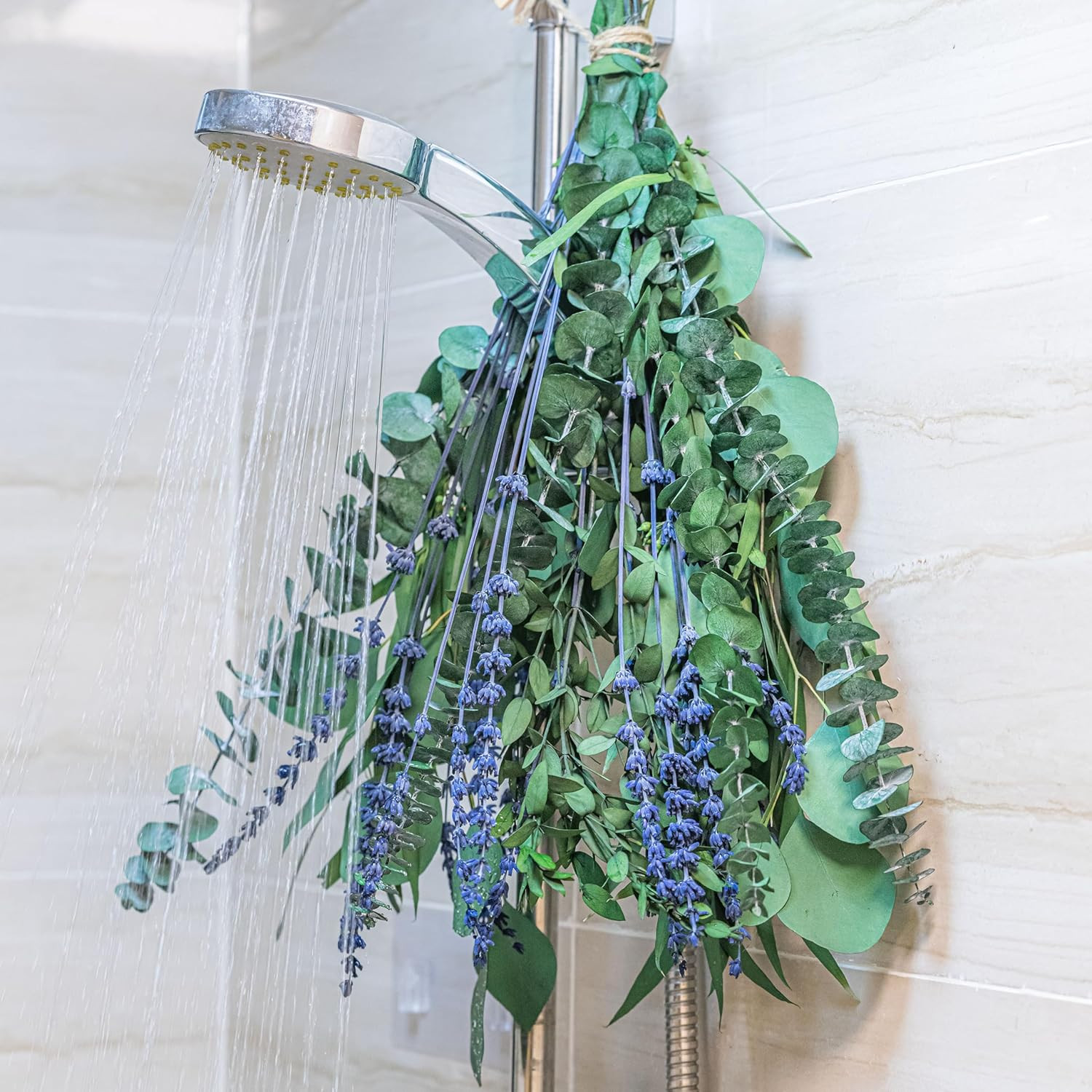 5 Kinds Eucalyptus for Shower,17″ Natural Fresh Hanging Eucalyptus & Lavender St