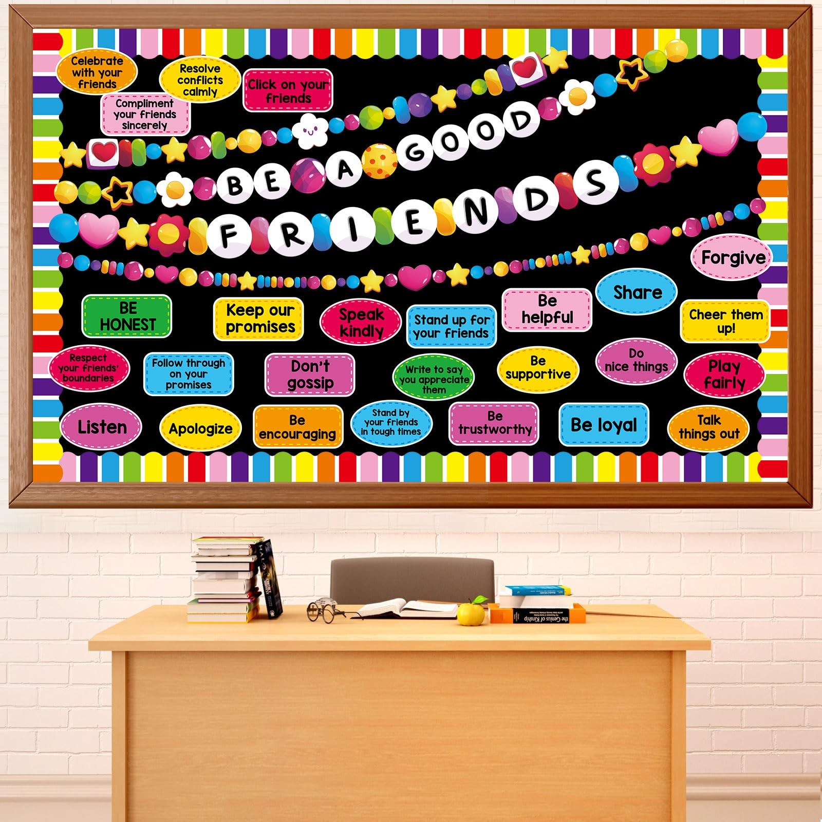 Back to Bulletin Board Set Friendship Bracelet Classroom Decorations Motivati