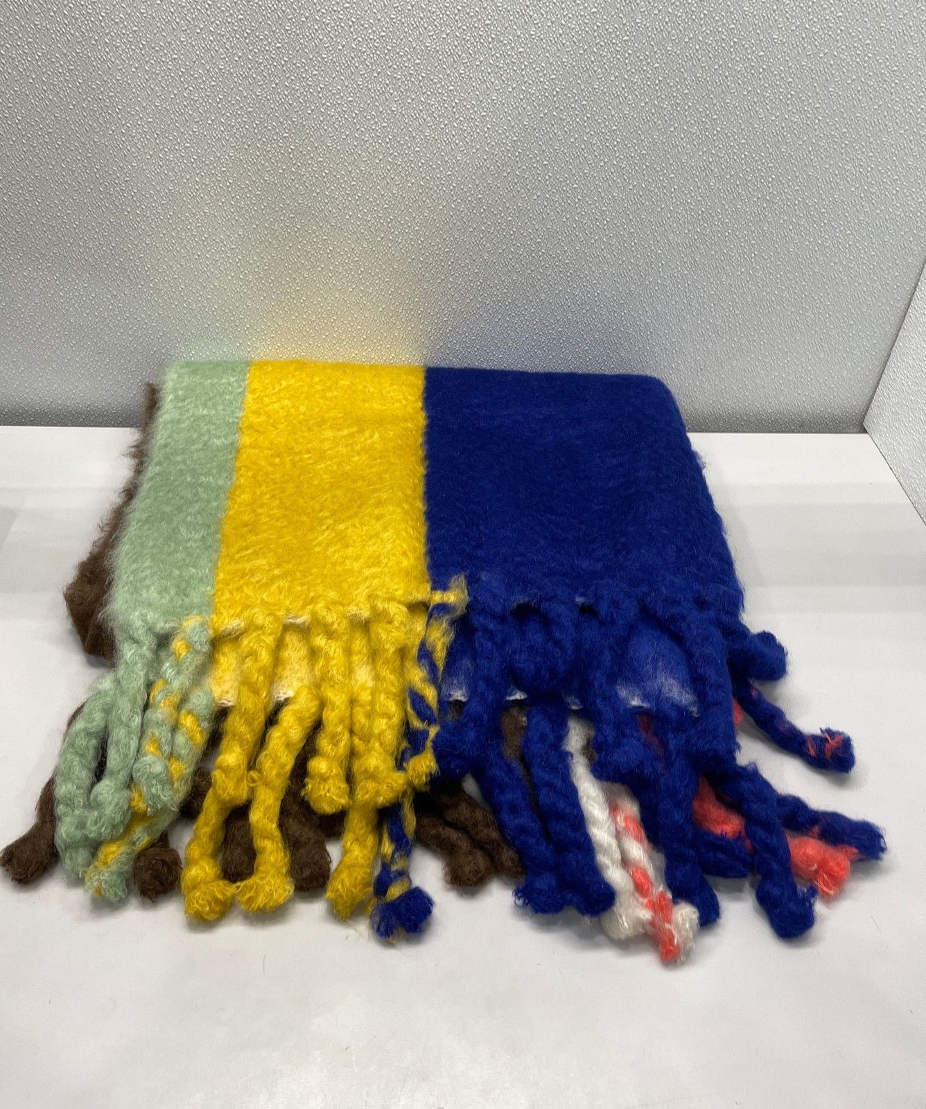 Loewe Striped Mohair And Wool Blanket W/ Fringed Trim & Loewe Issue 9
