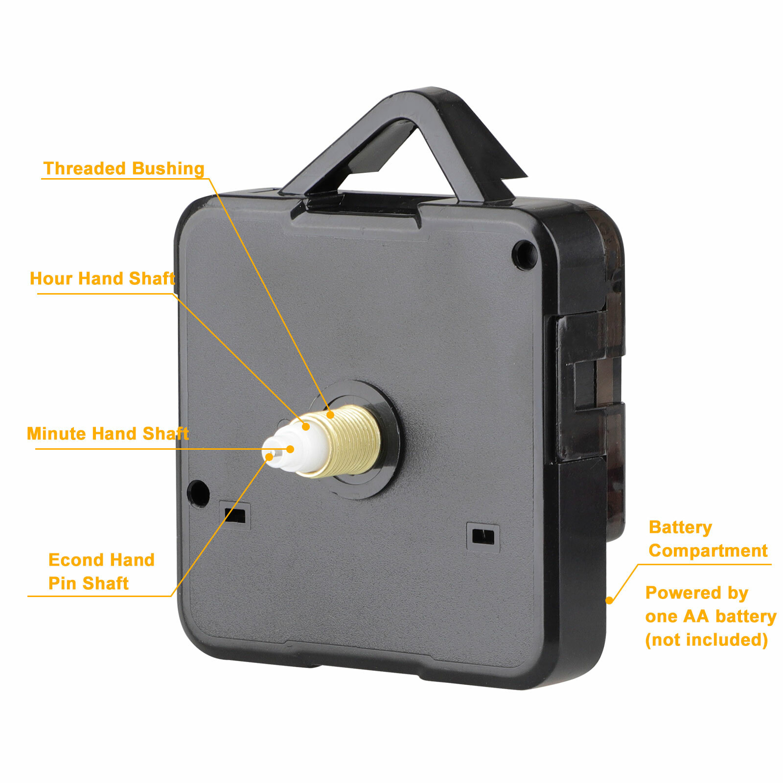 Replacement Quartz Wall Clock Movement Mechanism Motor With Hands & Fittings Kit