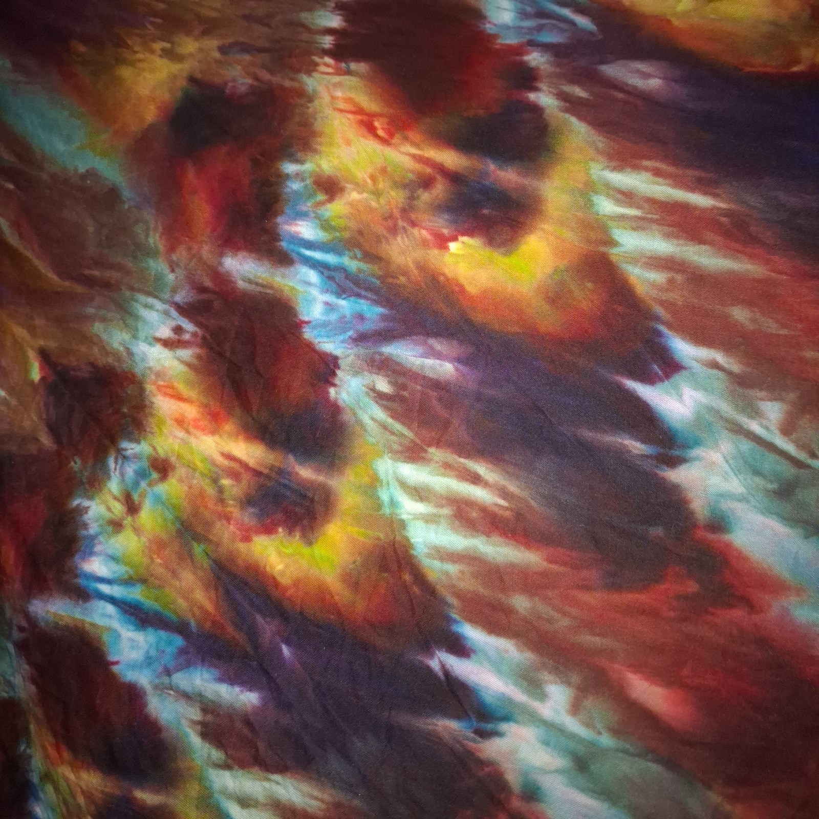 Stunning Quality Handmade Tie Dye Tapestry 44x72in. “Occult Flame” Wall Art