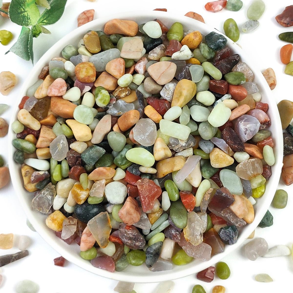 2LB Succulent and Cactus Colorful Pebbles, 3/8 Inch Pebbles for Indoor Plants, N