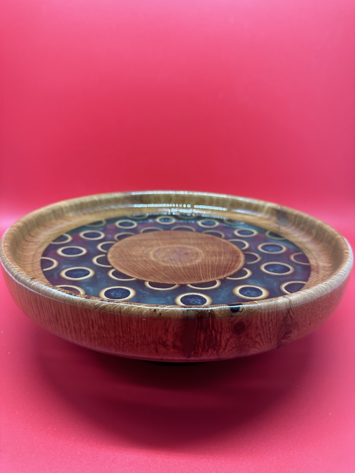 Exclusive Artisan Wood & Resin Art Bowl – Museum-Quality Decorative Masterpiece