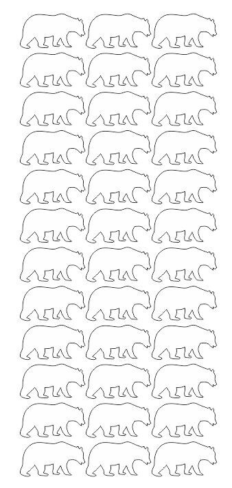 Bear Stickers Sticker White 1-1/4″ DC16-010